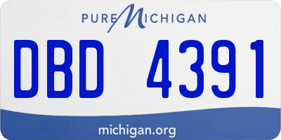 MI license plate DBD4391