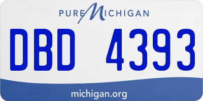 MI license plate DBD4393