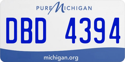 MI license plate DBD4394