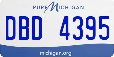 MI license plate DBD4395