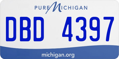 MI license plate DBD4397