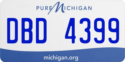 MI license plate DBD4399
