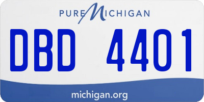 MI license plate DBD4401