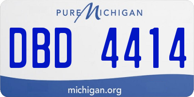 MI license plate DBD4414