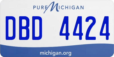 MI license plate DBD4424