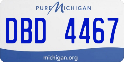 MI license plate DBD4467
