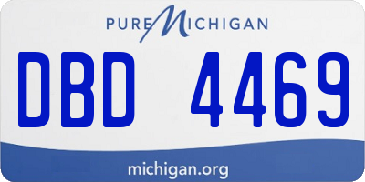 MI license plate DBD4469