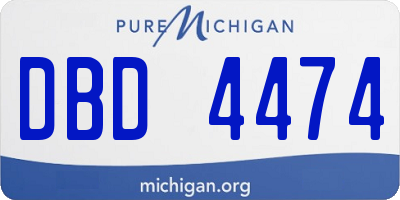 MI license plate DBD4474