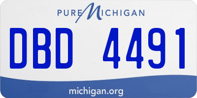 MI license plate DBD4491