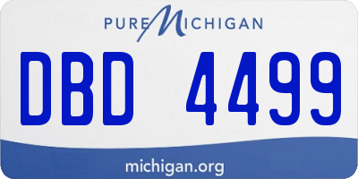 MI license plate DBD4499