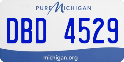 MI license plate DBD4529