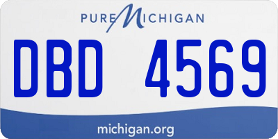 MI license plate DBD4569