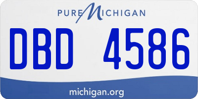MI license plate DBD4586