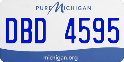 MI license plate DBD4595