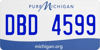 MI license plate DBD4599