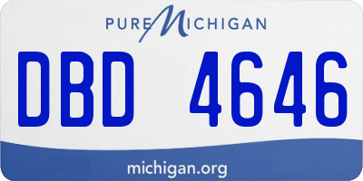 MI license plate DBD4646