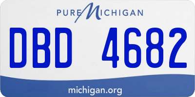 MI license plate DBD4682