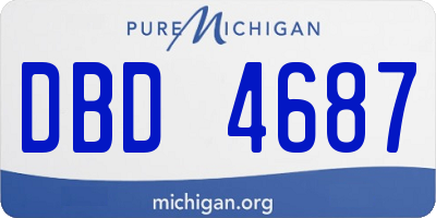 MI license plate DBD4687