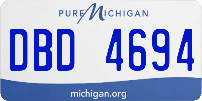 MI license plate DBD4694