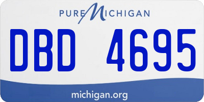 MI license plate DBD4695