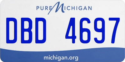MI license plate DBD4697