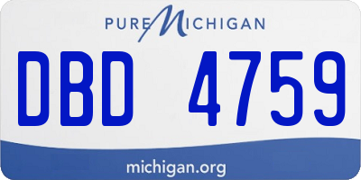 MI license plate DBD4759