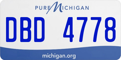 MI license plate DBD4778