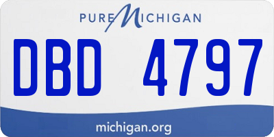 MI license plate DBD4797