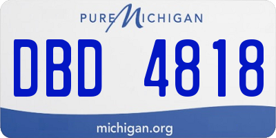 MI license plate DBD4818