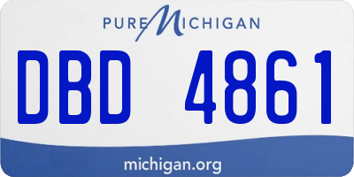 MI license plate DBD4861