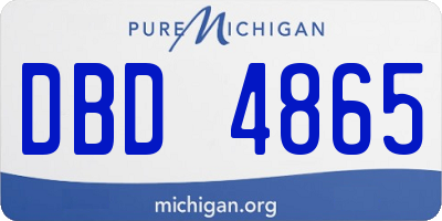 MI license plate DBD4865