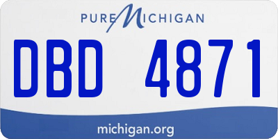 MI license plate DBD4871