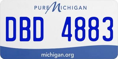 MI license plate DBD4883