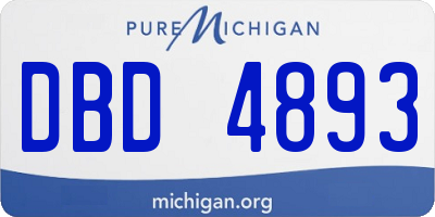 MI license plate DBD4893