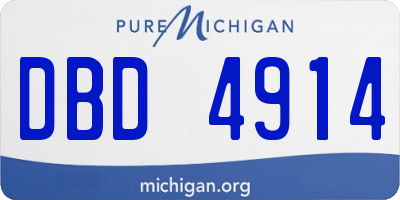 MI license plate DBD4914