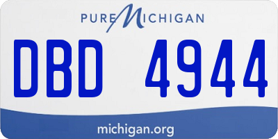 MI license plate DBD4944