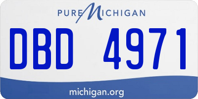 MI license plate DBD4971