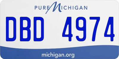 MI license plate DBD4974