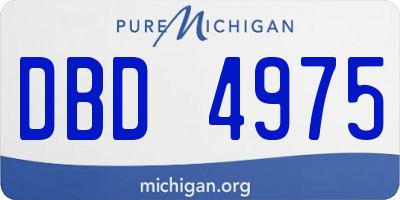 MI license plate DBD4975