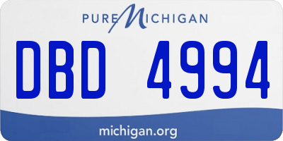 MI license plate DBD4994