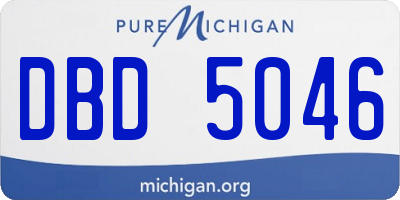 MI license plate DBD5046