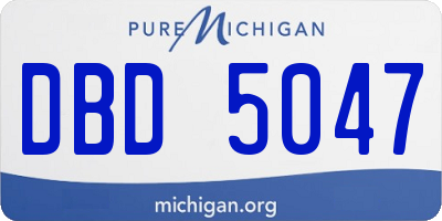 MI license plate DBD5047