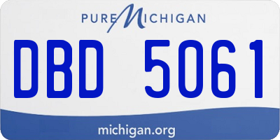 MI license plate DBD5061