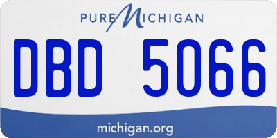 MI license plate DBD5066
