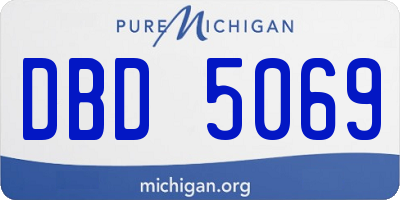 MI license plate DBD5069