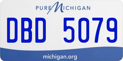MI license plate DBD5079