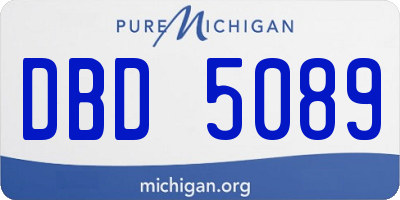 MI license plate DBD5089