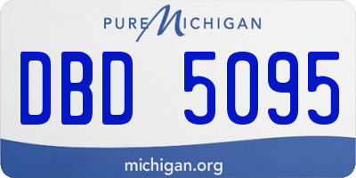 MI license plate DBD5095