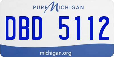 MI license plate DBD5112