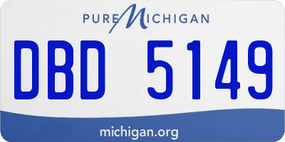 MI license plate DBD5149